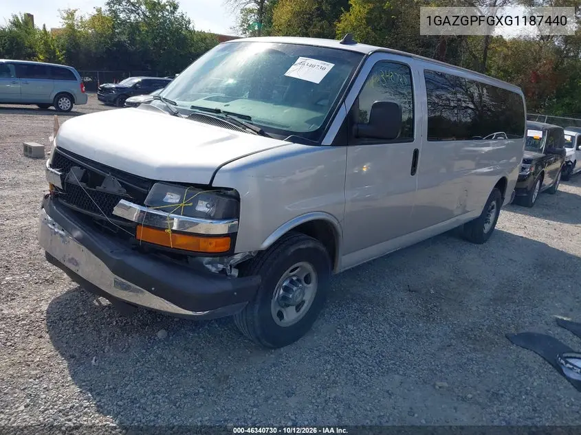 2016 CHEVROLET EXPRESS VIN 1GAZGPFGXG1187440 — фото 2