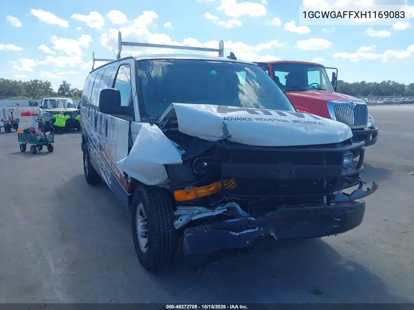 CHEVROLET EXPRESS 2017, VIN 1GCWGAFFXH1169083