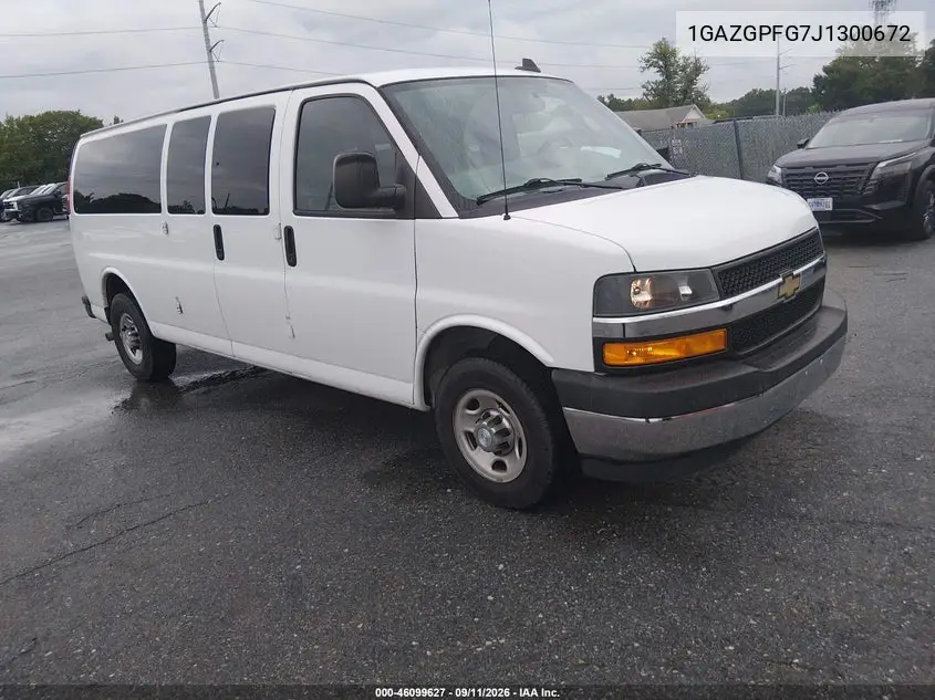 CHEVROLET EXPRESS 2018, VIN 1GAZGPFG7J1300672
