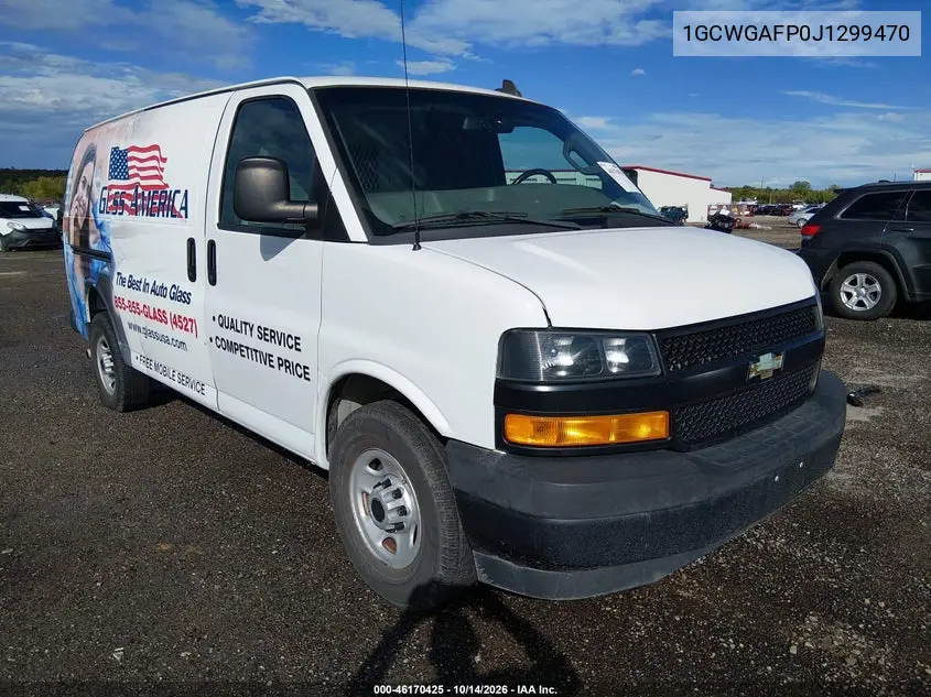 CHEVROLET EXPRESS 2018, VIN 1GCWGAFP0J1299470