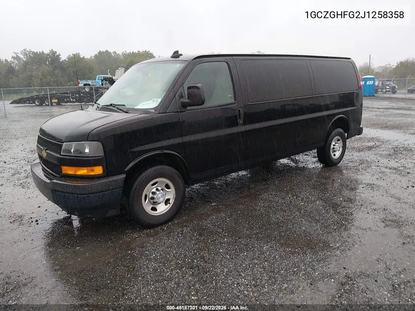 2018 CHEVROLET EXPRESS VIN 1GCZGHFG2J1258358 — фото 2