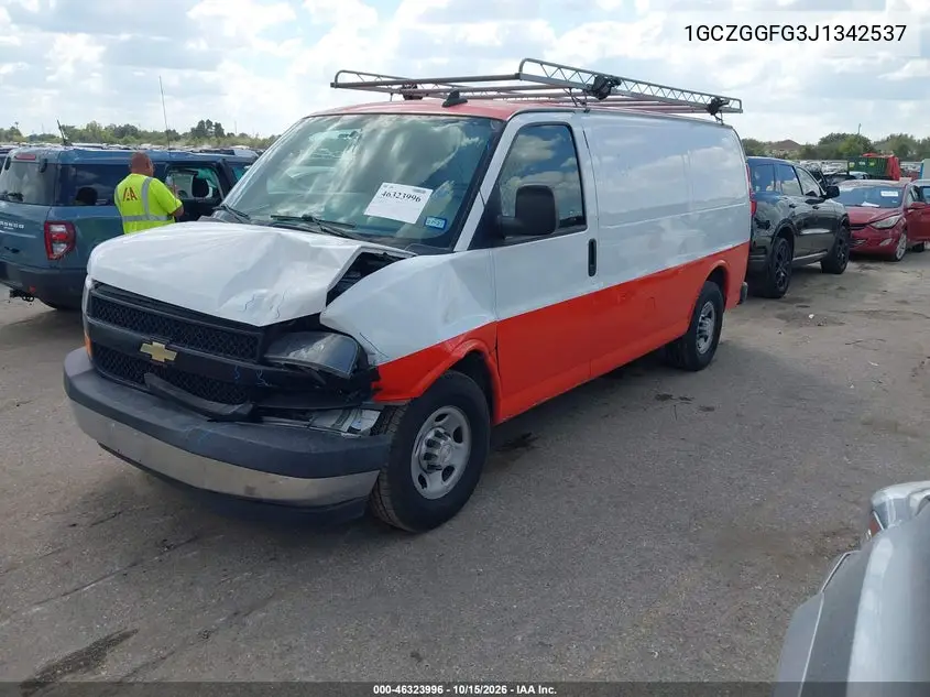 2018 CHEVROLET EXPRESS VIN 1GCZGGFG3J1342537 — фото 2