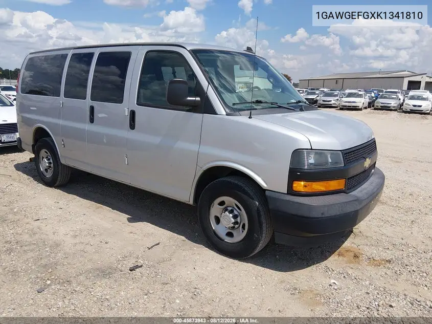 CHEVROLET EXPRESS 2019, VIN 1GAWGEFGXK1341810
