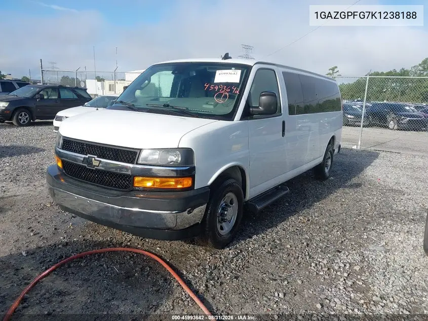 2019 CHEVROLET EXPRESS VIN 1GAZGPFG7K1238188 — фото 2