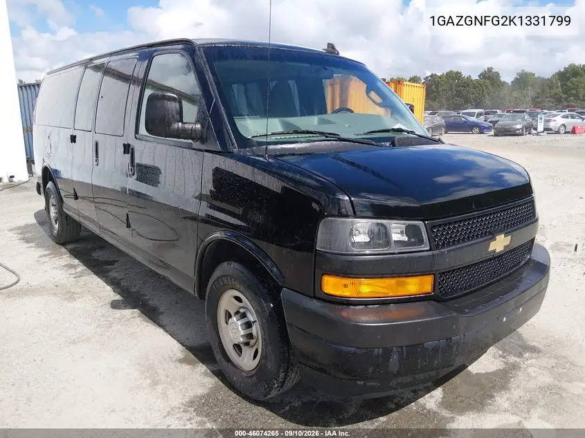 CHEVROLET EXPRESS 2019, VIN 1GAZGNFG2K1331799