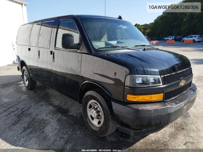 CHEVROLET EXPRESS 2019, VIN 1GAWGEFG0K1280306