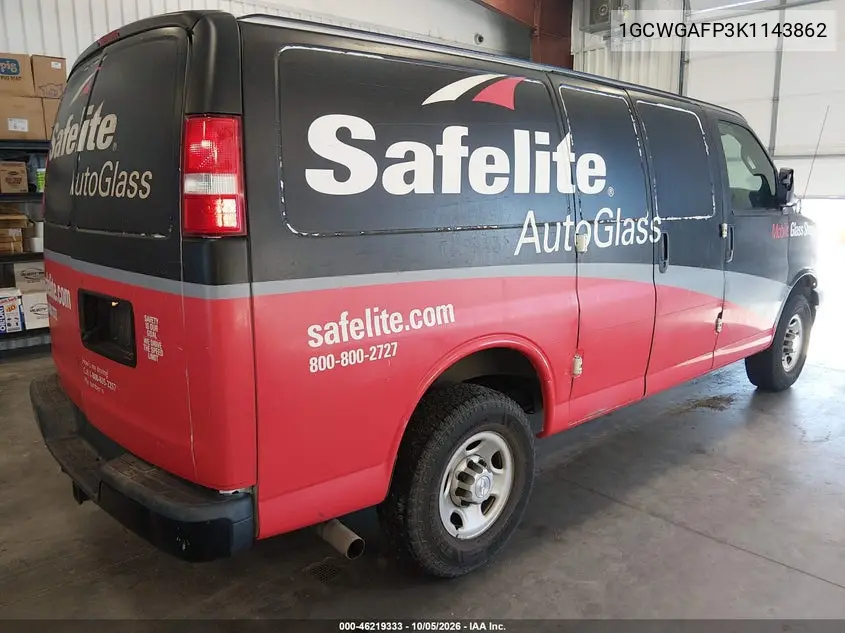 2019 CHEVROLET EXPRESS VIN 1GCWGAFP3K1143862 — фото 4