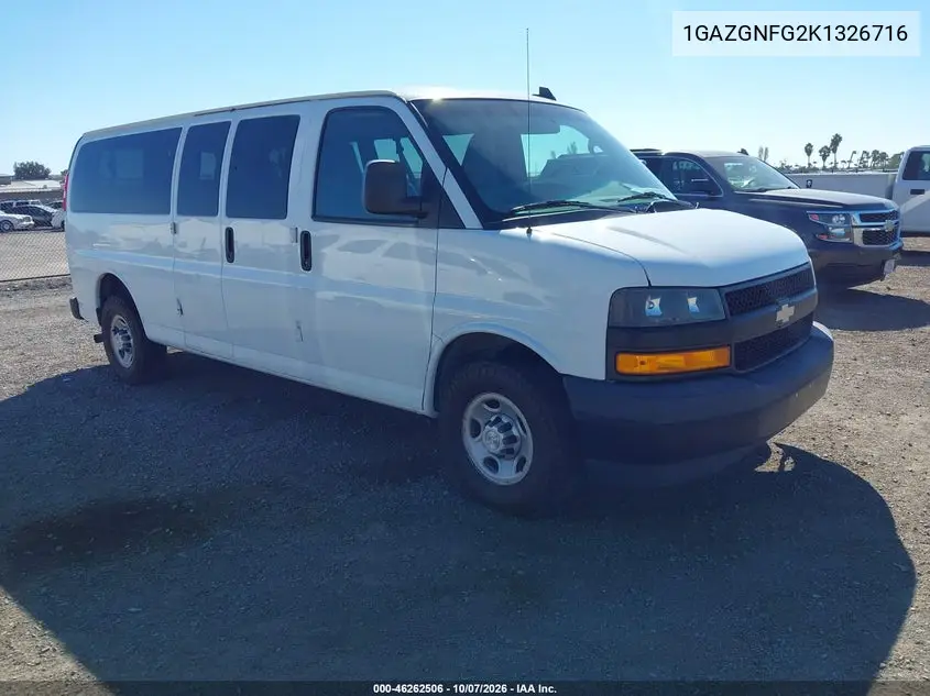 CHEVROLET EXPRESS 2019, VIN 1GAZGNFG2K1326716
