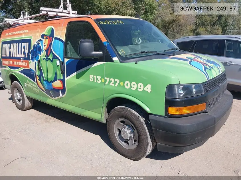CHEVROLET EXPRESS 2019, VIN 1GCWGAFP6K1249187