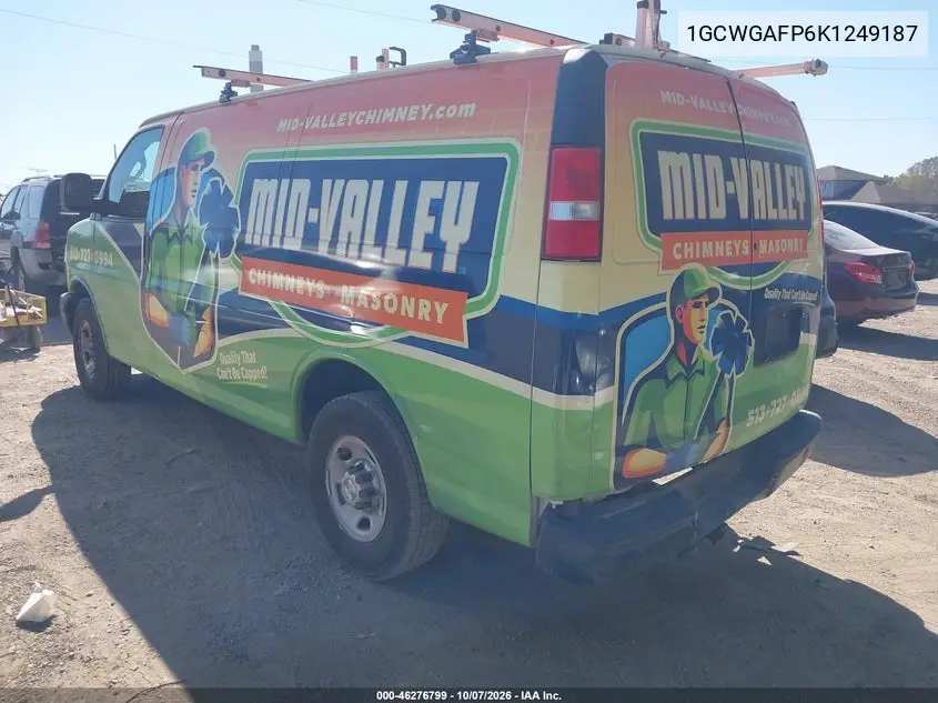 2019 CHEVROLET EXPRESS VIN 1GCWGAFP6K1249187 — фото 3