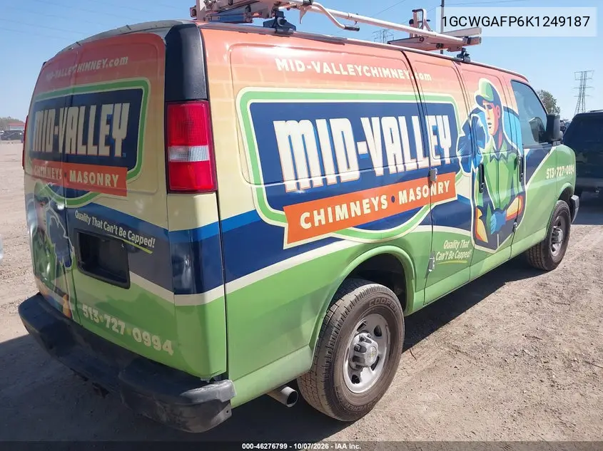 2019 CHEVROLET EXPRESS VIN 1GCWGAFP6K1249187 — фото 4