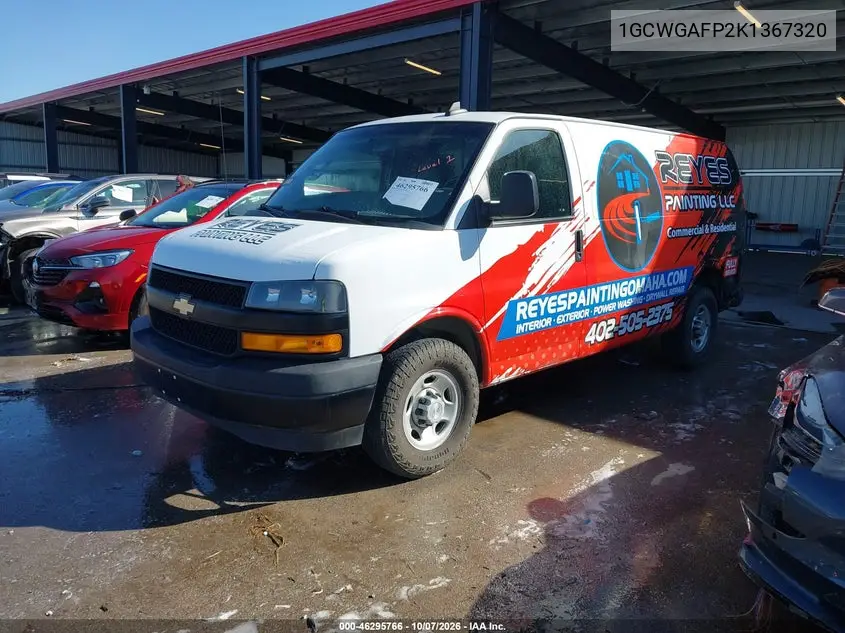 2019 CHEVROLET EXPRESS VIN 1GCWGAFP2K1367320 — фото 2