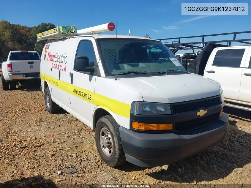 CHEVROLET EXPRESS 2019, VIN 1GCZGGFG9K1237812