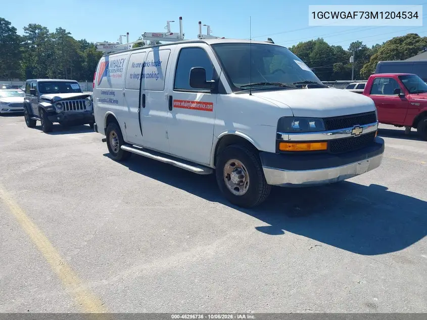 CHEVROLET EXPRESS 2021, VIN 1GCWGAF73M1204534