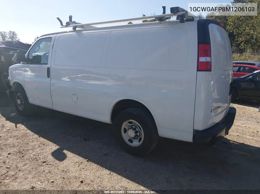 2021 CHEVROLET EXPRESS VIN 1GCWGAFP8M1206103 — фото 3
