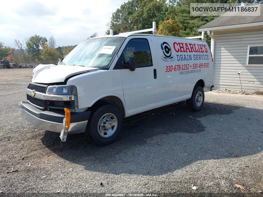 2021 CHEVROLET EXPRESS VIN 1GCWGAFP6M1186837 — фото 2