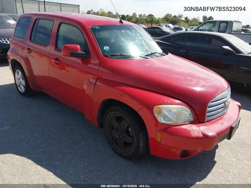 CHEVROLET HHR 2011, VIN 3GNBABFW7BS523094
