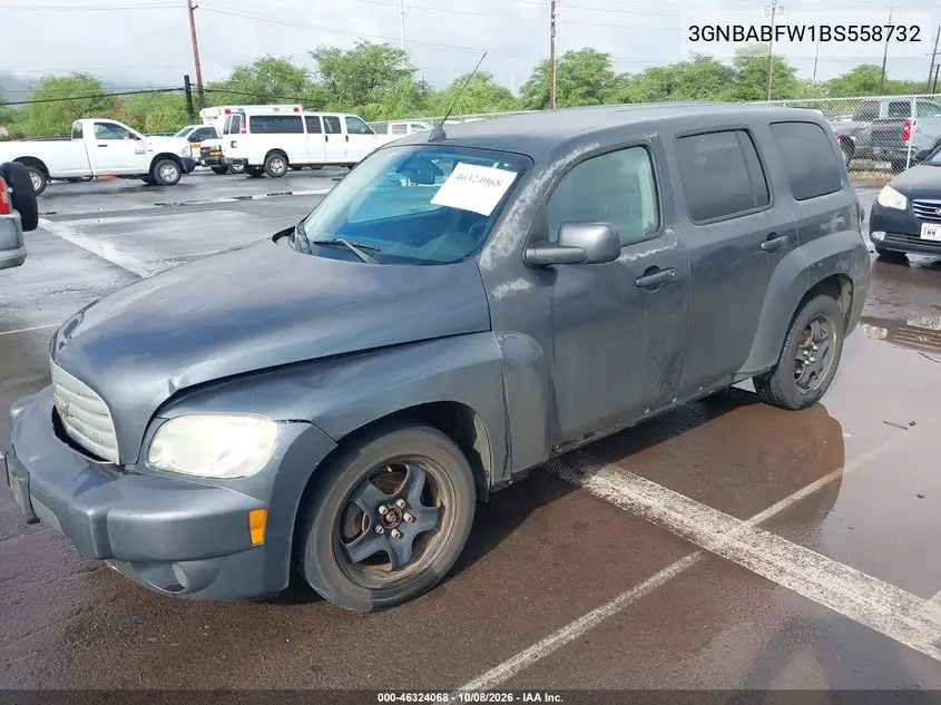 2011 CHEVROLET HHR VIN 3GNBABFW1BS558732 — фото 2