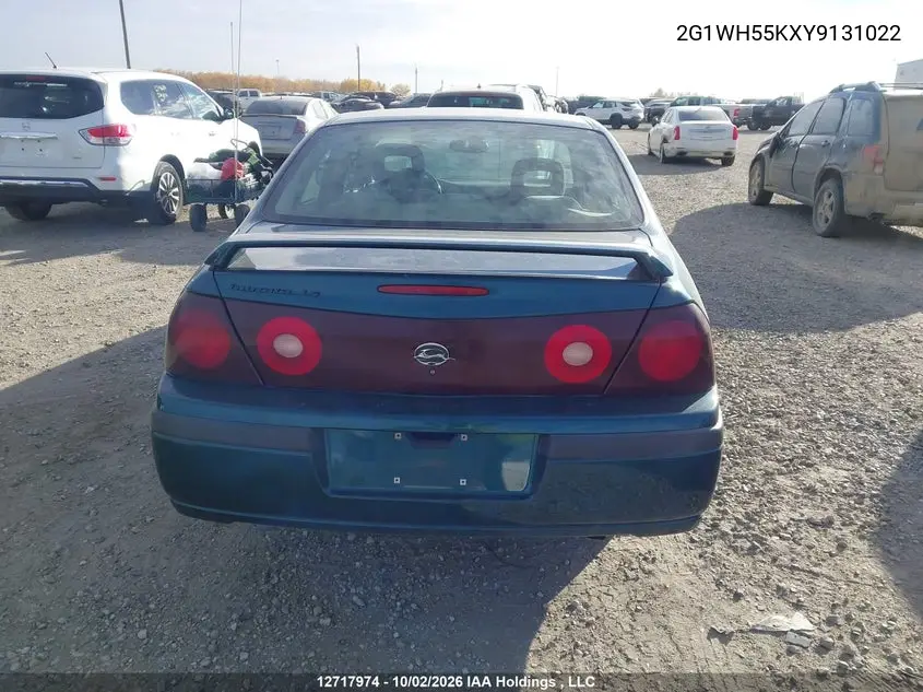 2000 CHEVROLET IMPALA VIN 2G1WH55KXY9131022 — фото 16