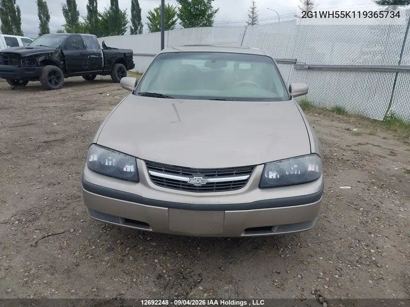 2001 CHEVROLET IMPALA VIN 2G1WH55K119365734 — фото 12
