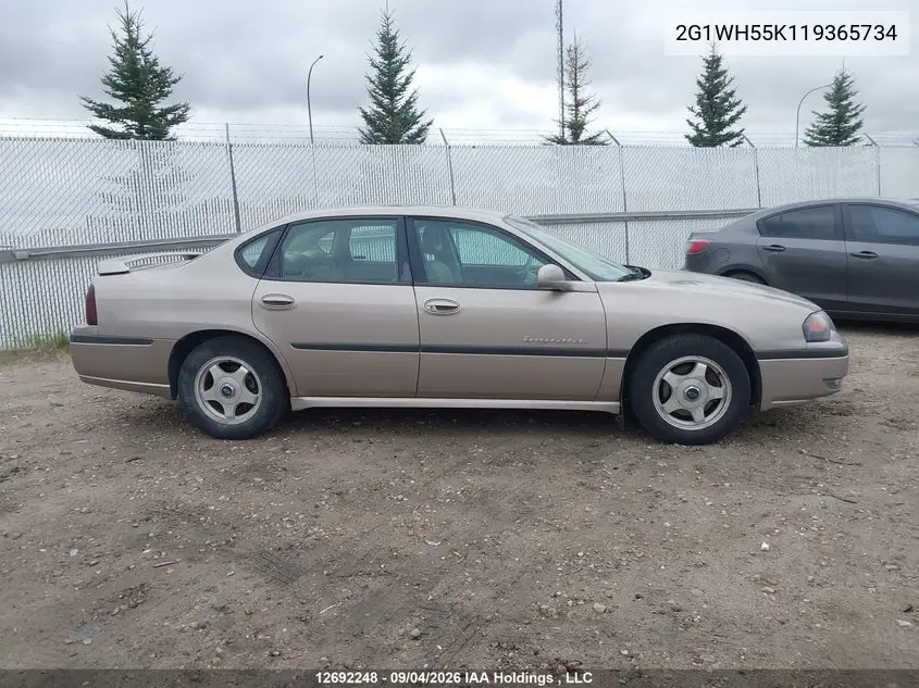 2001 CHEVROLET IMPALA VIN 2G1WH55K119365734 — фото 13