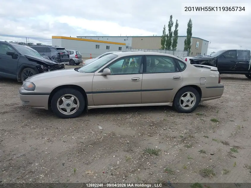 2001 CHEVROLET IMPALA VIN 2G1WH55K119365734 — фото 14