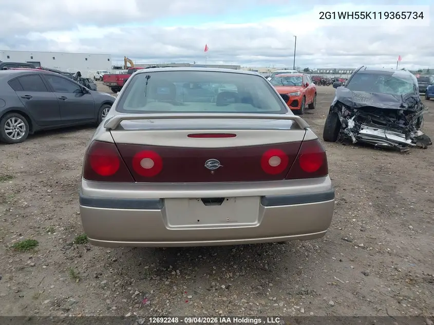 2001 CHEVROLET IMPALA VIN 2G1WH55K119365734 — фото 16