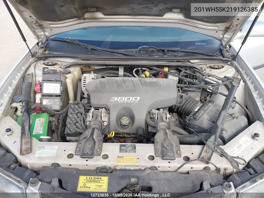 2001 CHEVROLET IMPALA VIN 2G1WH55K219126385 — фото 10