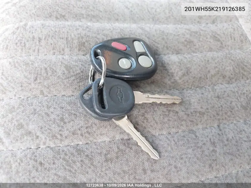 2001 CHEVROLET IMPALA VIN 2G1WH55K219126385 — фото 11