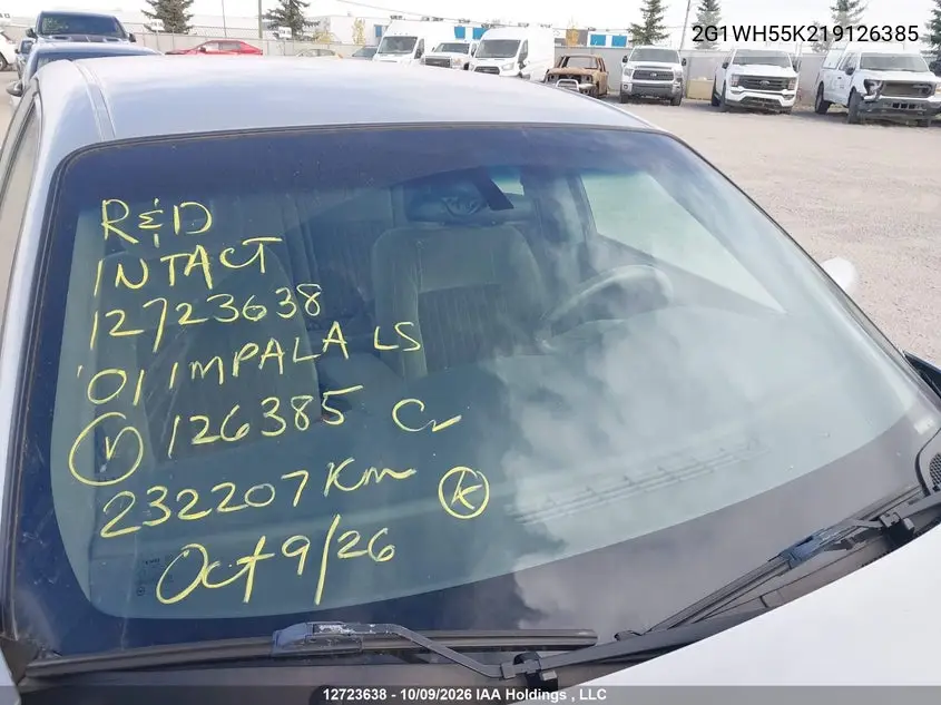 2001 CHEVROLET IMPALA VIN 2G1WH55K219126385 — фото 18