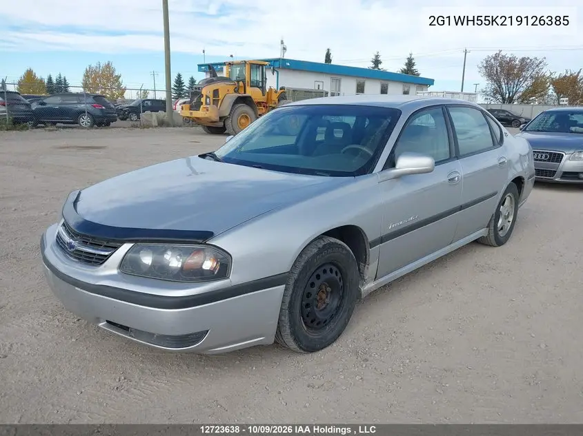 2001 CHEVROLET IMPALA VIN 2G1WH55K219126385 — фото 2