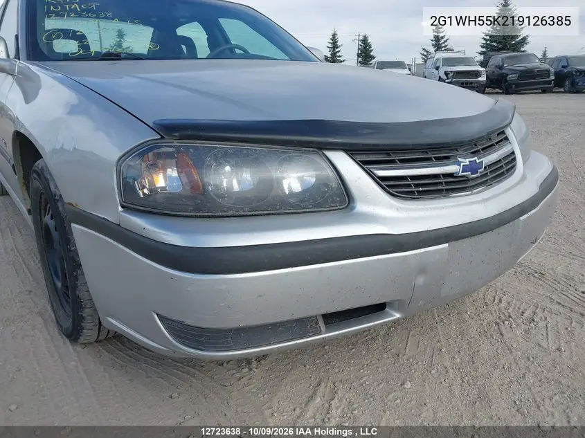 2001 CHEVROLET IMPALA VIN 2G1WH55K219126385 — фото 6