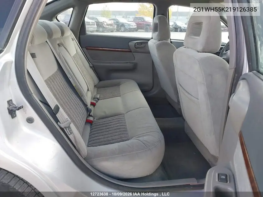 2001 CHEVROLET IMPALA VIN 2G1WH55K219126385 — фото 8