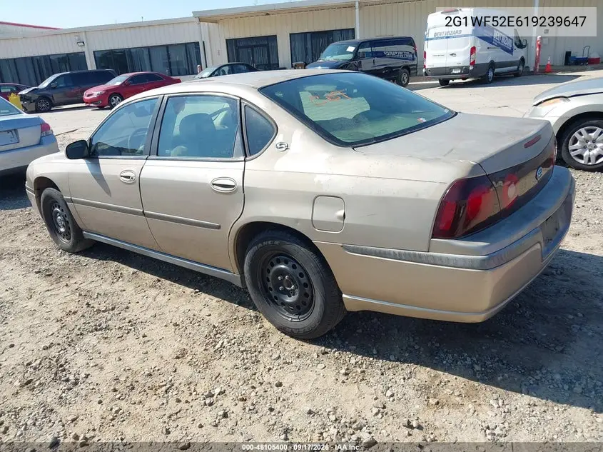 2001 CHEVROLET IMPALA VIN 2G1WF52E619239647 — фото 3