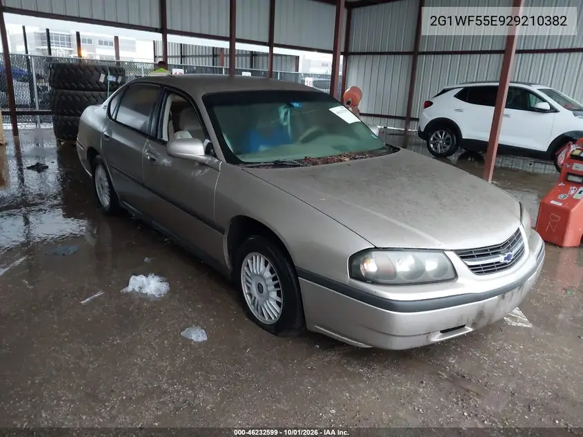 CHEVROLET IMPALA 2002, VIN 2G1WF55E929210382