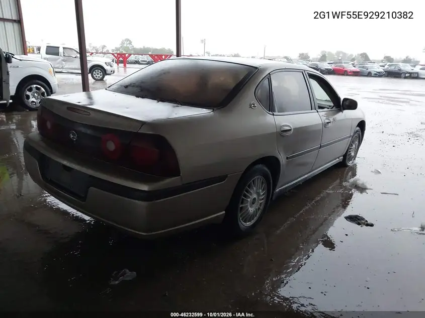 2002 CHEVROLET IMPALA VIN 2G1WF55E929210382 — фото 4