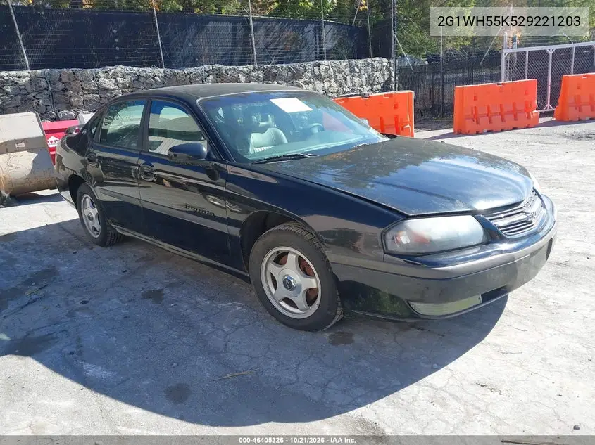 CHEVROLET IMPALA 2002, VIN 2G1WH55K529221203