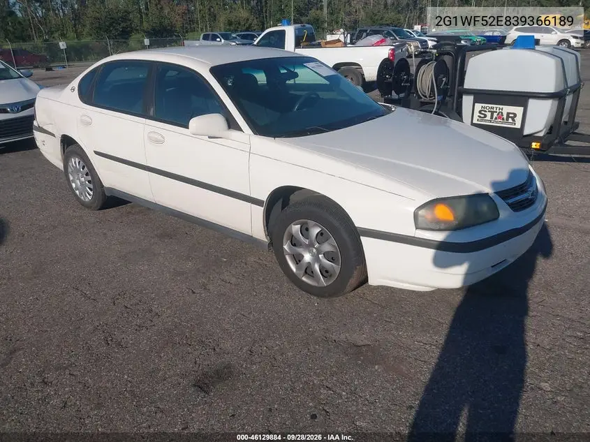 CHEVROLET IMPALA 2003, VIN 2G1WF52E839366189