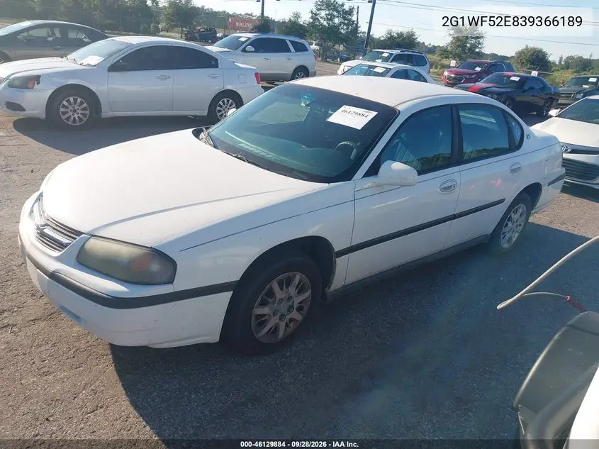 2003 CHEVROLET IMPALA VIN 2G1WF52E839366189 — фото 2
