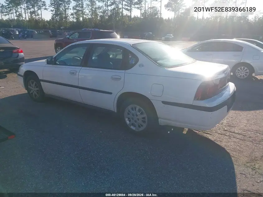 2003 CHEVROLET IMPALA VIN 2G1WF52E839366189 — фото 3
