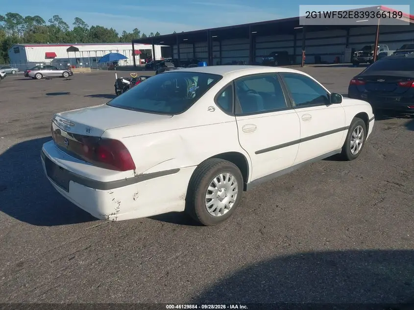 2003 CHEVROLET IMPALA VIN 2G1WF52E839366189 — фото 4