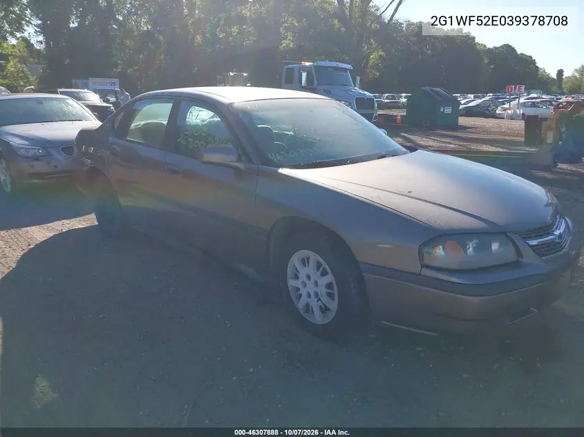 CHEVROLET IMPALA 2003, VIN 2G1WF52E039378708