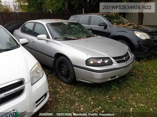 CHEVROLET IMPALA 2004, VIN 2G1WF52E349267622