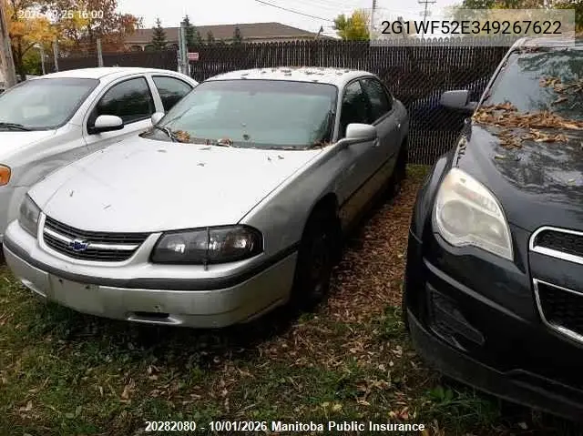 2004 CHEVROLET IMPALA VIN 2G1WF52E349267622 — фото 2