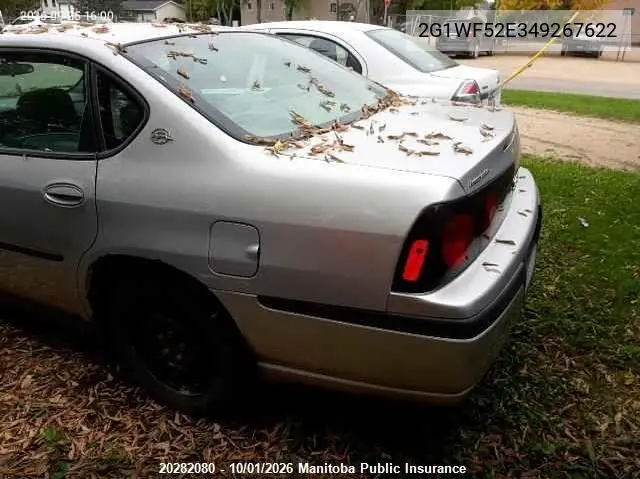 2004 CHEVROLET IMPALA VIN 2G1WF52E349267622 — фото 3
