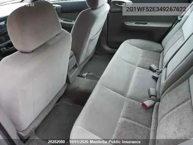 2004 CHEVROLET IMPALA VIN 2G1WF52E349267622 — фото 8