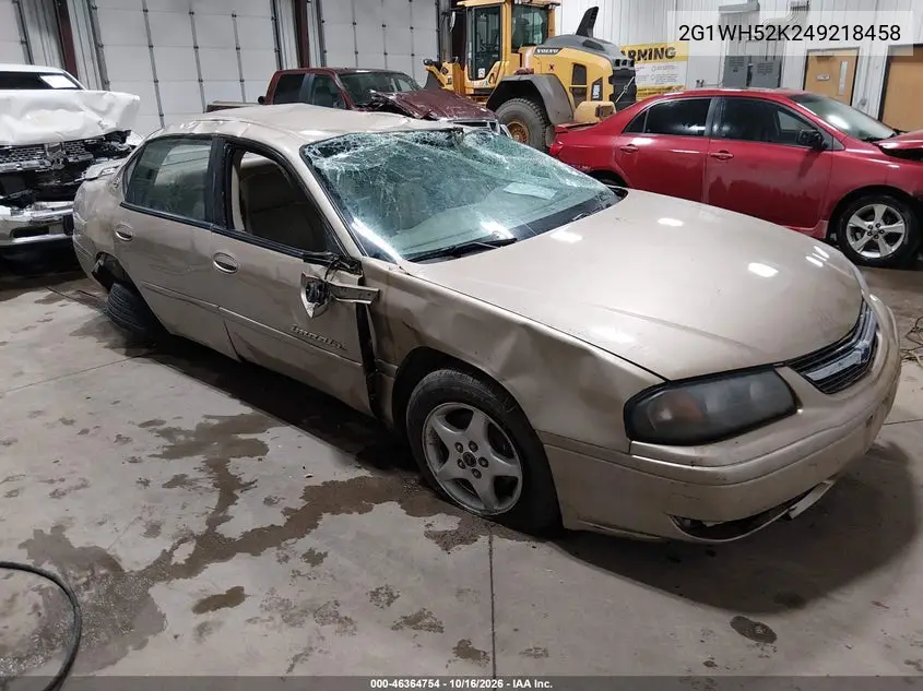CHEVROLET IMPALA 2004, VIN 2G1WH52K249218458