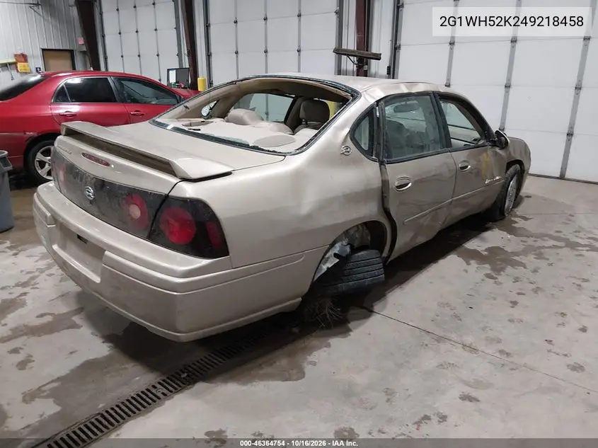2004 CHEVROLET IMPALA VIN 2G1WH52K249218458 — фото 4