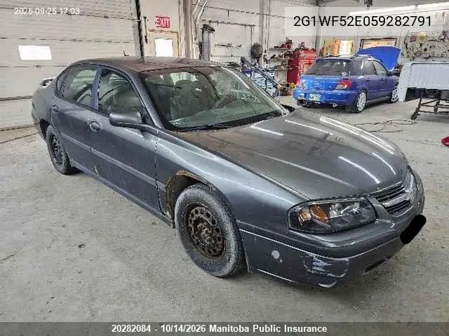 CHEVROLET IMPALA 2005, VIN 2G1WF52E059282791