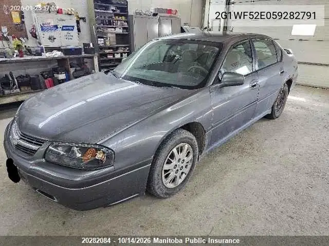 2005 CHEVROLET IMPALA VIN 2G1WF52E059282791 — фото 2